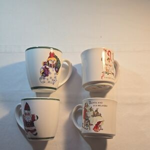 Hallmark Holiday Mug Set - Green, Red, and White
